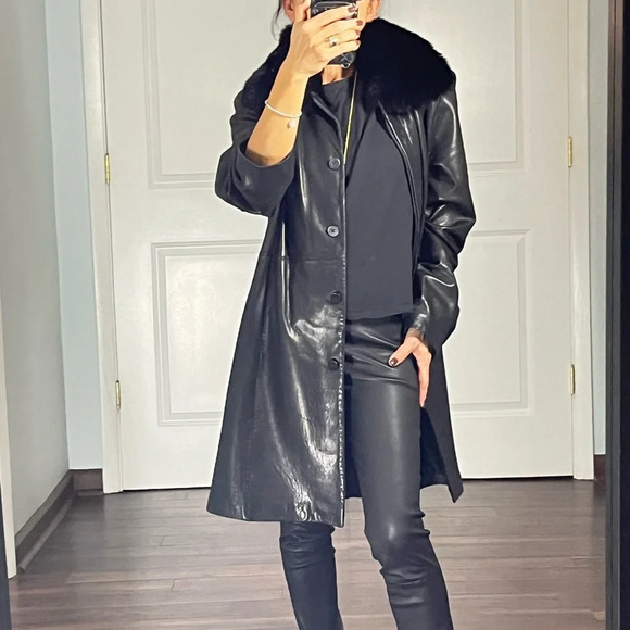 Jackets & Blazers - Vintage Leather Penny Lane Coat size L